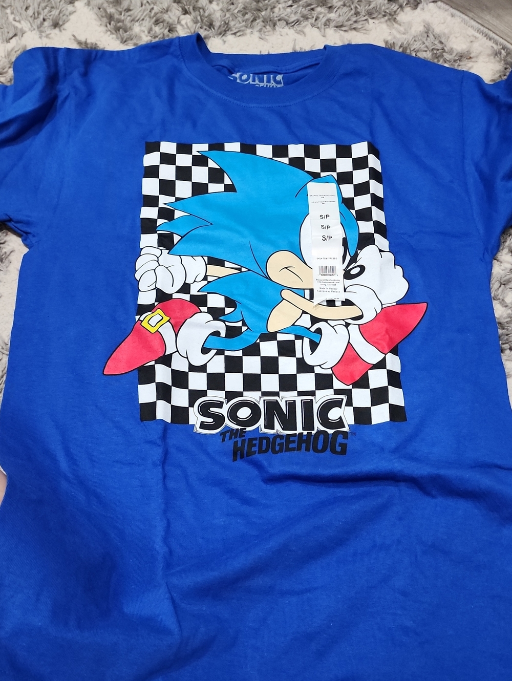 Sonic the Hedgehog Blue Graphic Tee Size SM